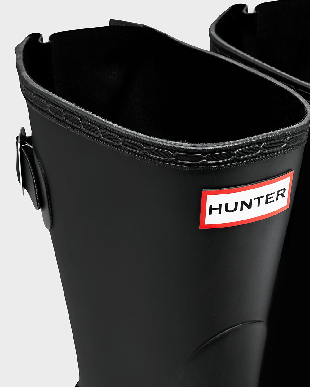 Womens Hunter Short Rain Boots Black - Original Back Adjustable - 8741290-JT